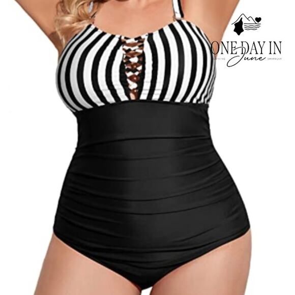 Hanna Nikole Plus Size One Piece Swimsuit Size 18W - Picture 1 of 7